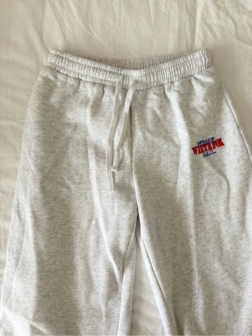 WHITEFOX Women's White Wide-Leg Sweatpants - Picture 2 of 4